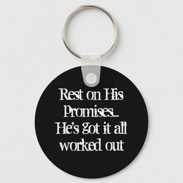 "REST ON HIS PROMISES" KEYCHAIN (Front)