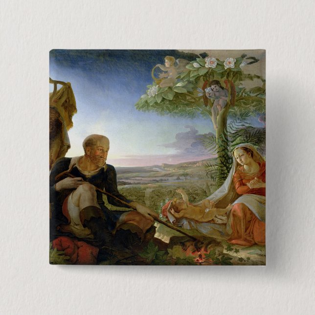 Rest on the Flight into Egypt, 1805-6 Button (Front)