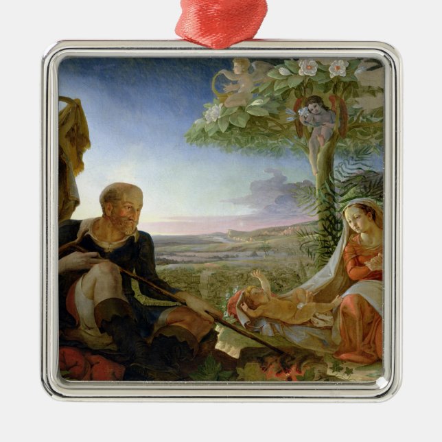 Rest on the Flight into Egypt, 1805-6 Metal Ornament (Front)