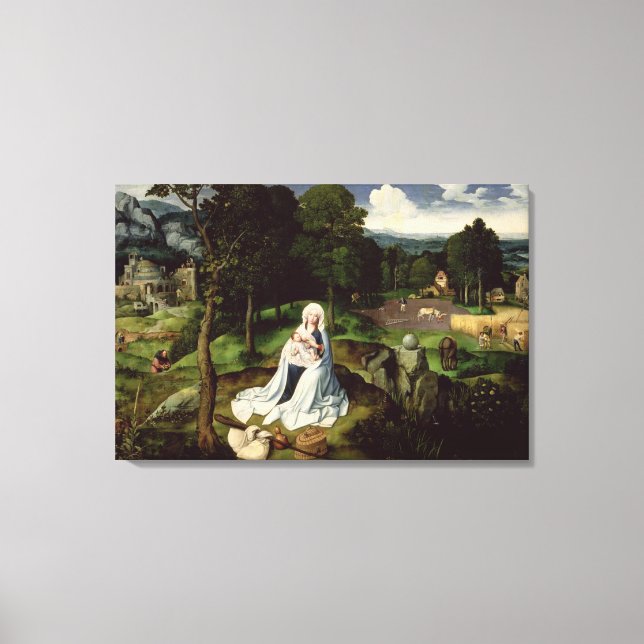 Rest on the Flight into Egypt Canvas Print (Front)