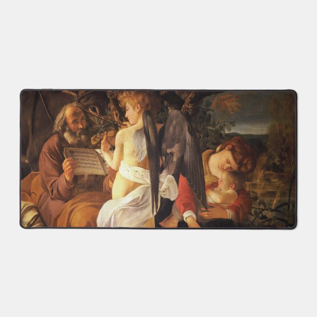 Rest on the Flight into Egypt (Caravaggio) Desk Mat (Front)