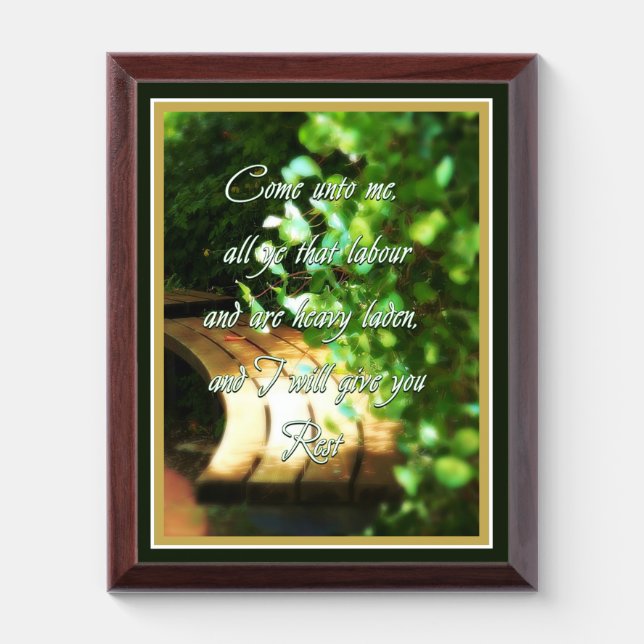 Rest Plaque (Vertical)