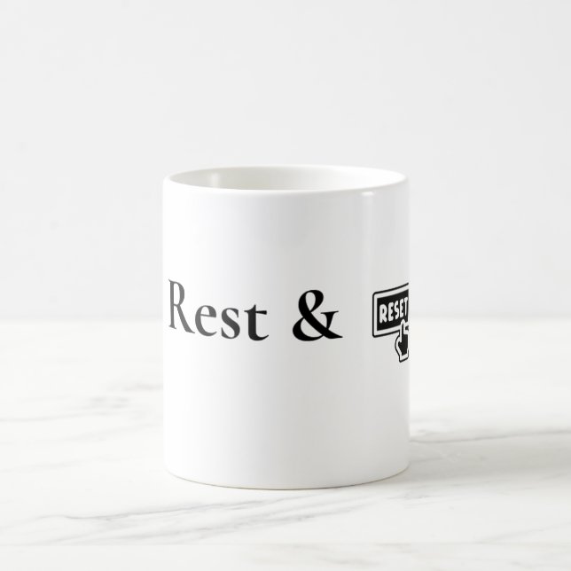 Rest & Reset Cozy Self Care Coffee Mug (Center)