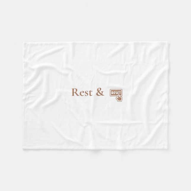 Rest & Reset Cozy Self Care Fleece Blanket (Front (Horizontal))