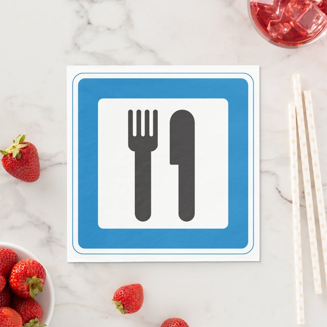 Rest Stop Sign Paper Napkins (Creator Uploaded)