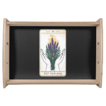 Rest Your Mind Retro Tarot Card Serving Tray