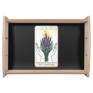 Rest Your Mind Retro Tarot Card Serving Tray