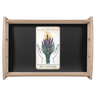 Rest Your Mind Retro Tarot Card Serving Tray
