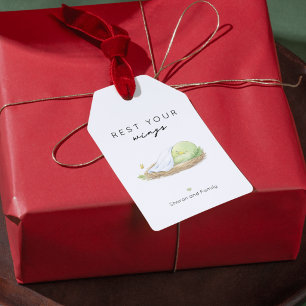 Rest Your Wings Personalized Cancer Support Gift Tags