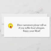 Restaurant Allergy Notice v2.0 (Front)