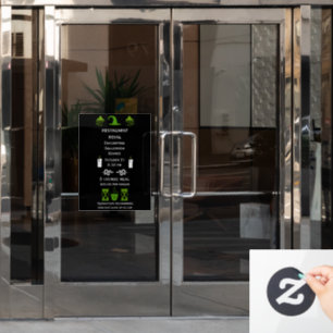 Restaurant And Hotel Halloween Meal Event Window Cling