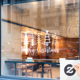 Restaurant and Office Christmas tree  Window Cling