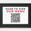 Restaurant Bar Menu QR Code Bar Mat | Zazzle