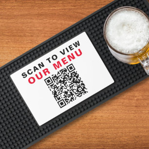 Restaurant Bar Menu QR Code Mat