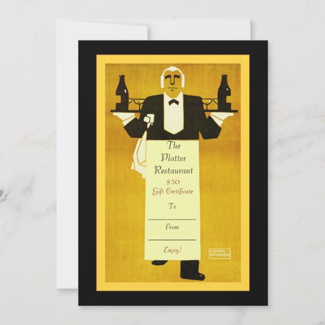 Restaurant/Bistro/Diner ~ Gift Certificates (Front)