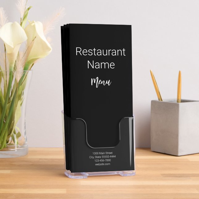 Restaurant Black and White Menu Brochure (Insitu)
