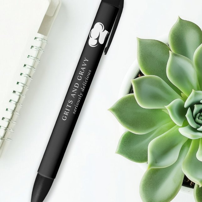 Restaurant Black White Chef Hat Promotional Pen (Creator Uploaded)