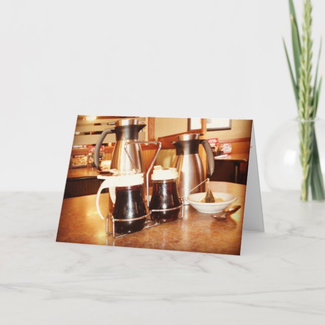 "Restaurant Breakfast Table" Get Well Card (Front)