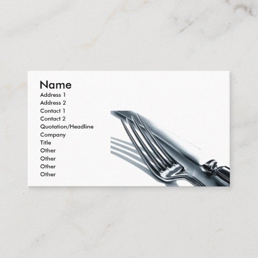 Customizable Restaurant Business Card
