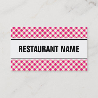 Restaurant business card template | red tablecloth