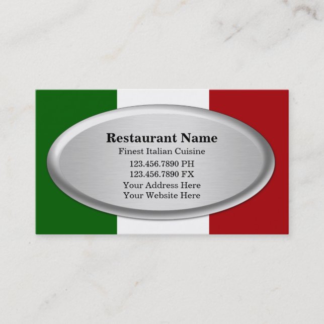 Restaurant Business Cards (Front)