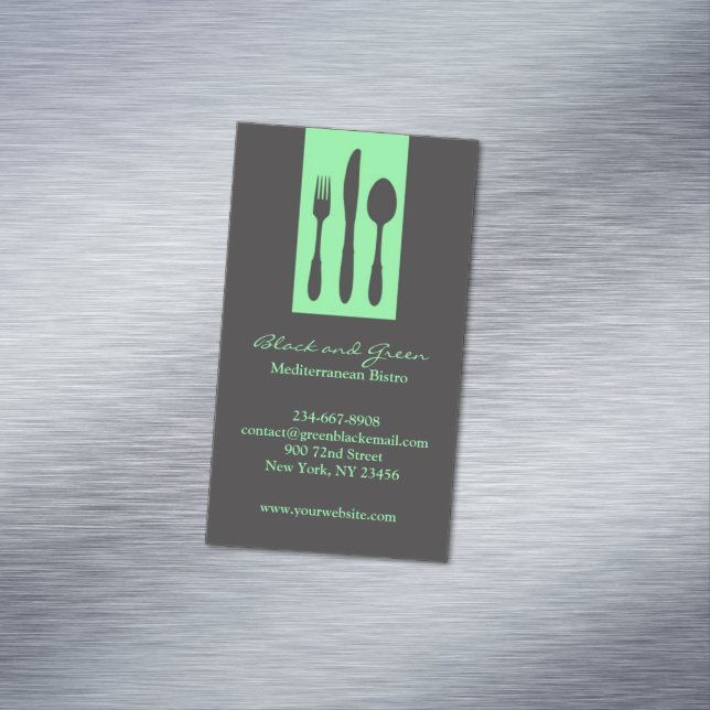 Restaurant Catering Business Card Magnet (In Situ)