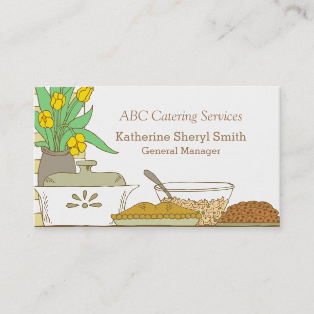 Restaurant Catering Chef Business Card (Front)