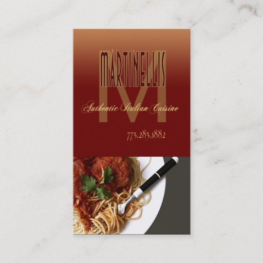 Customizable Restaurant Catering Eateries Cuisine Business Cards