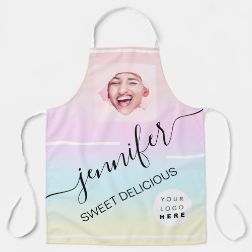 Restaurant  Catering Photo Logo Color Therapy Pink Apron