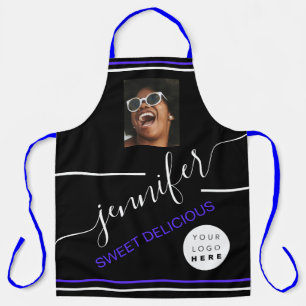Restaurant Catering Photo Logo Street Food Blue Apron
