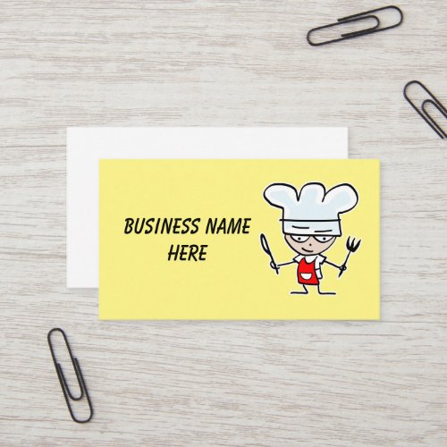 Restaurant chef business card template for cook