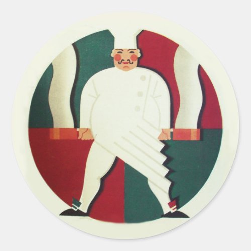 RESTAURANT CHEF COOKING FOODCATERING CLASSIC ROUND STICKER