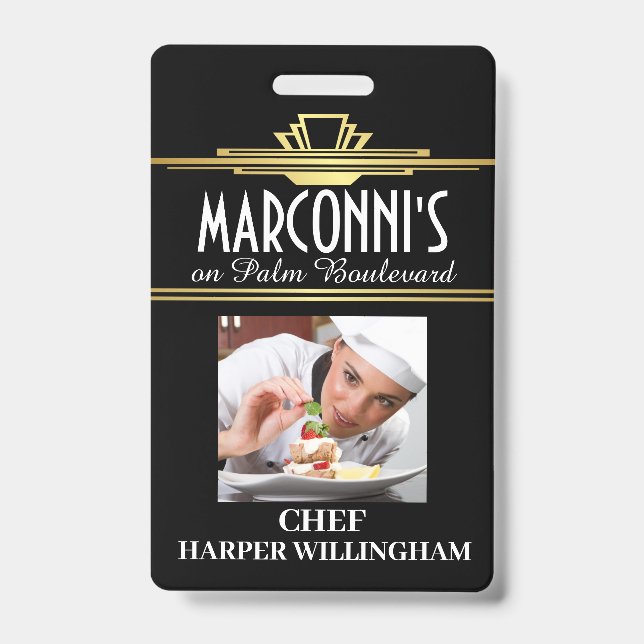 Restaurant Chef Lanyard Badge  (Front)