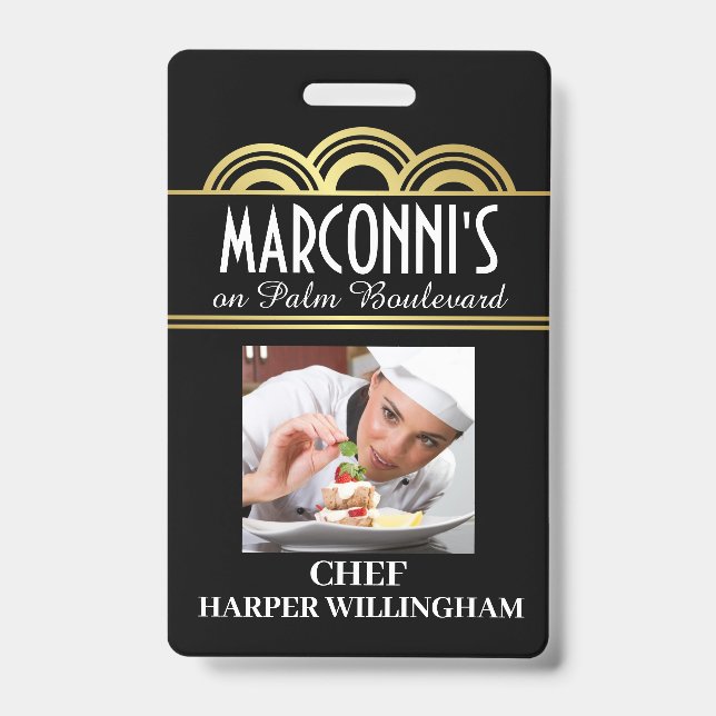 Restaurant Chef Lanyard Badge  (Front)