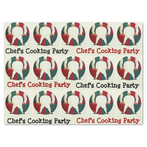 RESTAURANT CHEFS COOKING PARTY Culinary  Tissue Paper