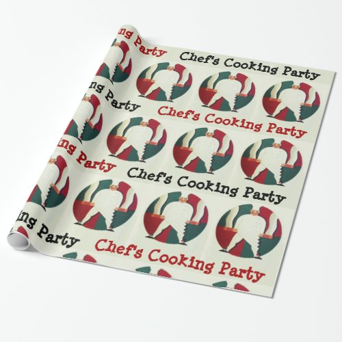 RESTAURANT CHEFS COOKING PARTY Culinary Wrapping Paper