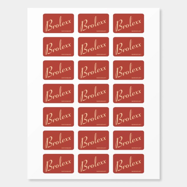 RESTAURANT CUSTOM  MATCHBOXES (Sticker Sheet)