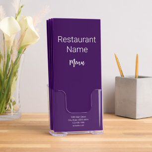 Restaurant Dark Purple and White Menu Brochure