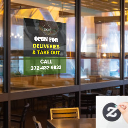 Restaurant Delivery Details Window Cling