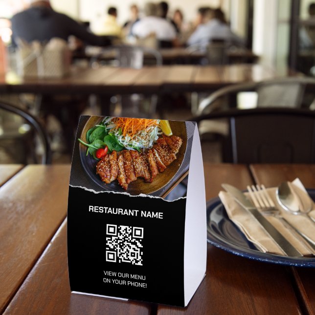 Restaurant Digital Menu QR Code Paper Table Tent (Insitu(Restaurant))