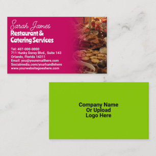 Restaurant Dining Catering Café Food Template Appointment Card