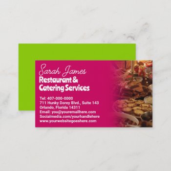 Restaurant Dining Catering Café Food Template Appointment Card by WhizCreations at Zazzle