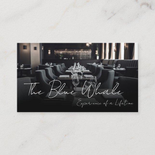 Restaurant Dining Tables  Business Card (Front)