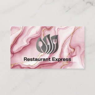Restaurant Dinnerware Logo Catering Events Business Card