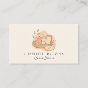 Restaurant Hospitality Server Services Business Card