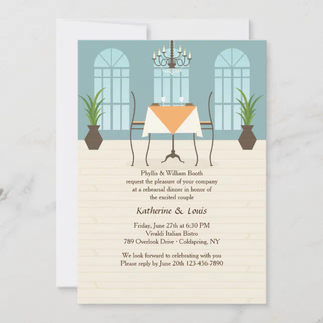 Restaurant Interior Invitation | Zazzle