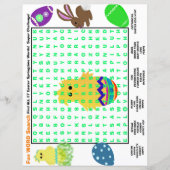 Restaurant Kids Activity Papers Easter Spring (Front)