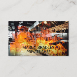 Restaurant Kitchen Fire Business Card