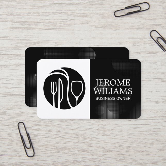 Restaurant Logo | Cocktail Bar Business Card (Front/Back In Situ)