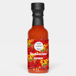 Restaurant Logo & Name Hot Sauces